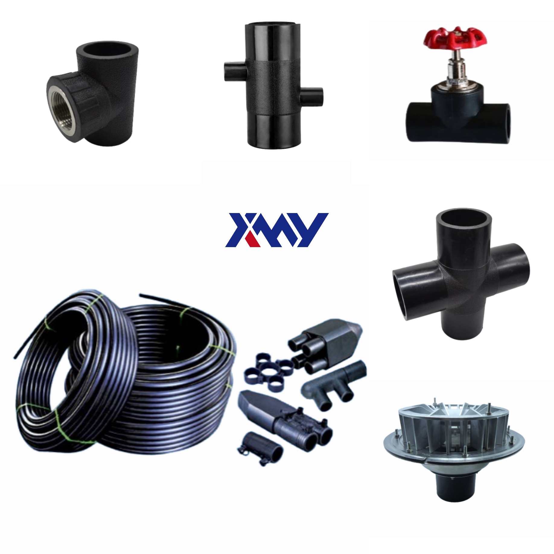 HDPE Access Pipe 90-Degree Inspection Opening with Round Cover 50mm-315mm