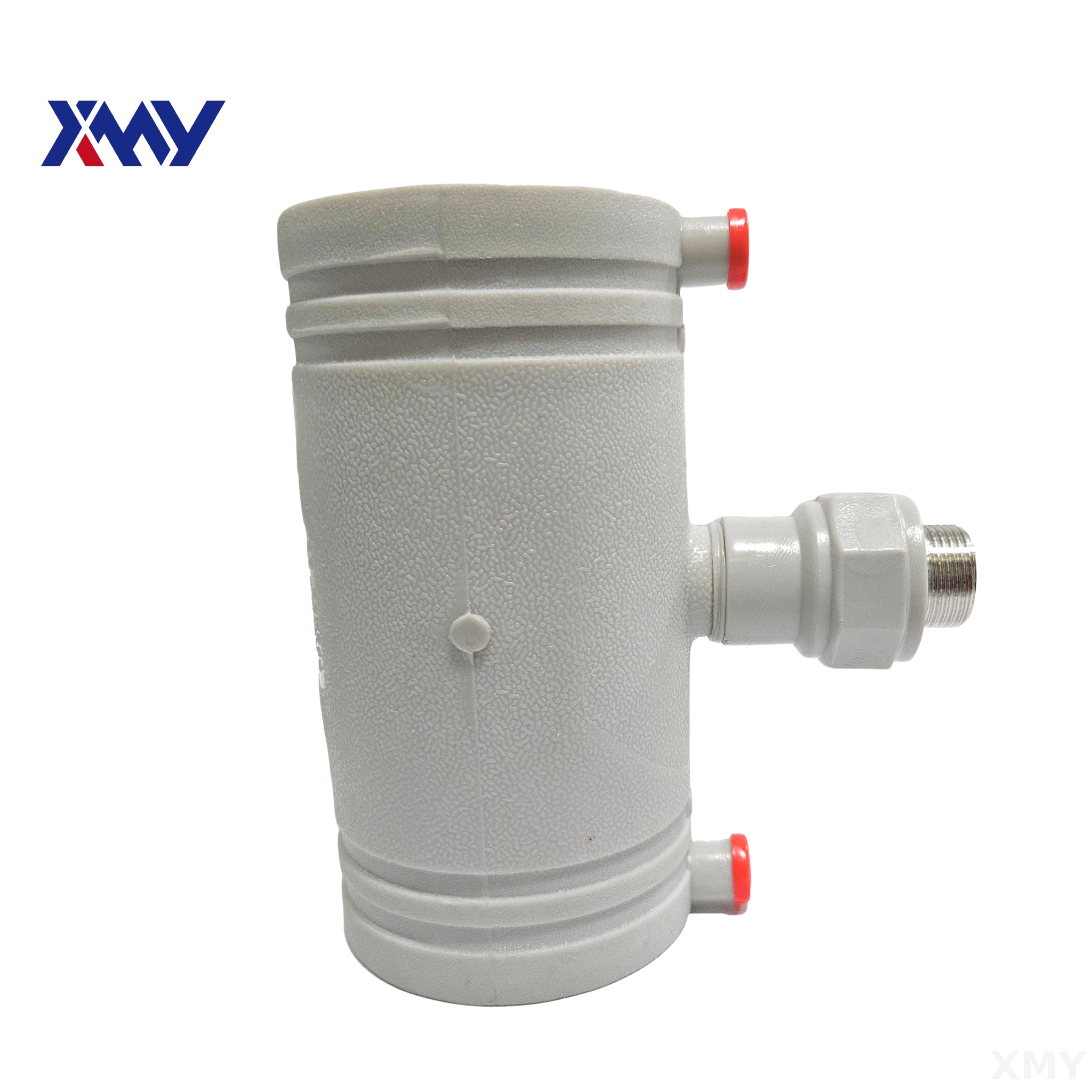 Male External Threaded Tee with Electrofusion Ends for Pert II Systems.