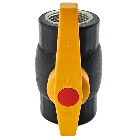 Threaded HDPE Ball Valve with Internal Steel Core Structure